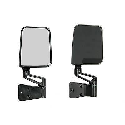 Rugged ridge 1100203 mirrors replacement square steel black jeep pair