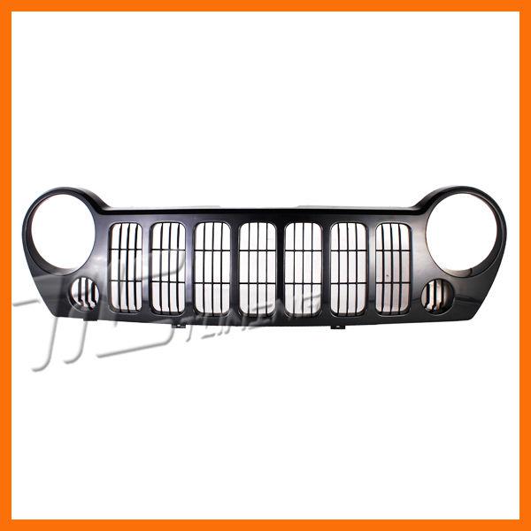 05-05 jeep liberty wfog model sport front plastic grille body assembly