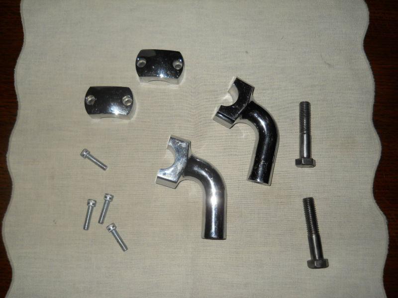 Harley triumph chopper bobber 1" pull back handlebar risers