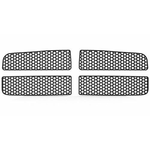 Dodge ram 03-05 bar-style circle punch black powdercoat grill insert trim cover