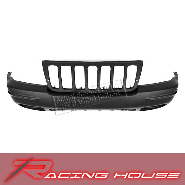 1999-2000 jeep grand cherokee limited front bumper cover w/fog lamp type new