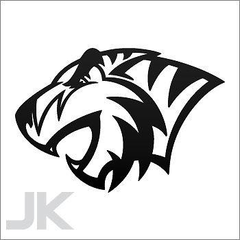 Decal sticker tiger tigers angry attack open mouth jungle wild cat 0502 ag933