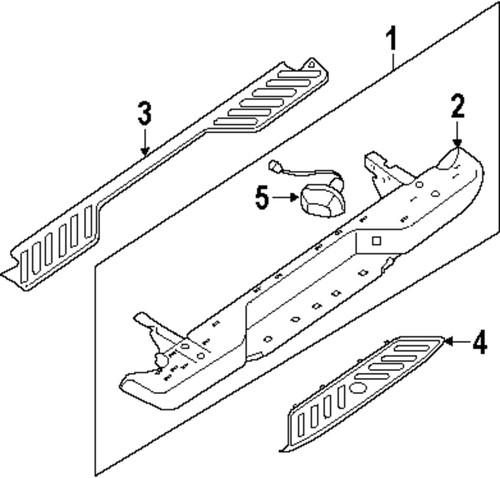 Nissan oem 85065ea600 rear bumper-step cover