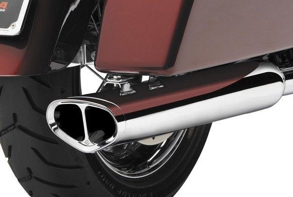 Cobra tri-oval slip-on exhaust chrome harley-davidson flhx 2010
