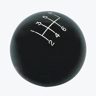 Hurst shifters shift knob round plastic black 6-speed pattern manual 1630160