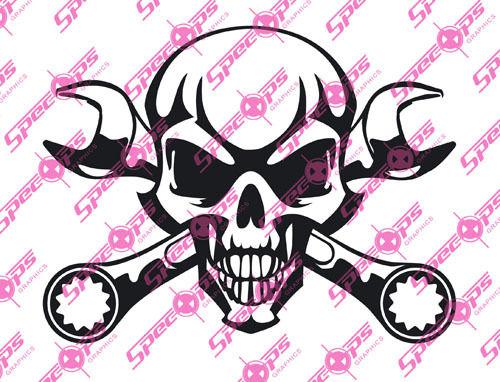 Sell MECHANIC SKULL WRENCH Vinyl Decal Sticker A In Orlando Florida US For US