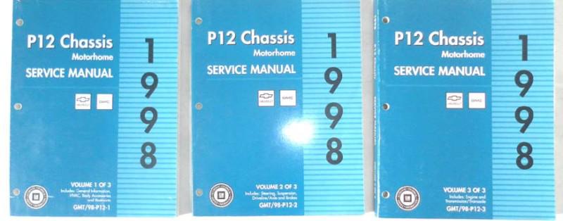 1998 chevrolet and gmc motorhome service repair manual set 