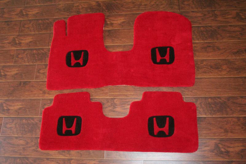 Honda crv floor matt complete set - red, wool