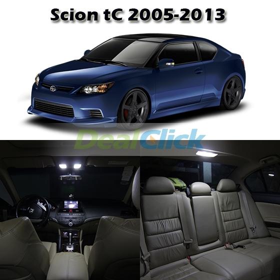 6 bright white led light lamp bulb interior package deal for scion tc 2005-2013