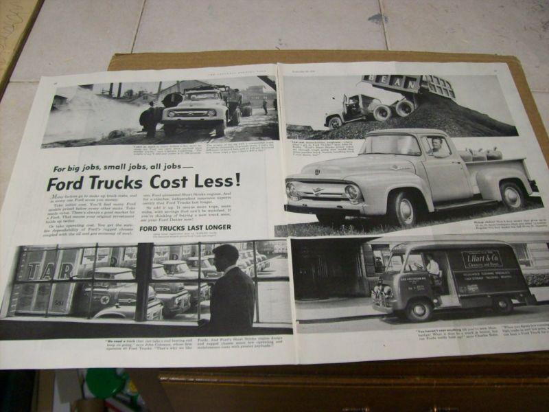 1956 ford pickup truck advertisement, vintage ad