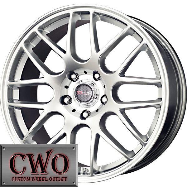 19 silver drag dr-37 wheels rim 5x120 5 lug bmw 5 6 7 8 series s10 blazer jaguar