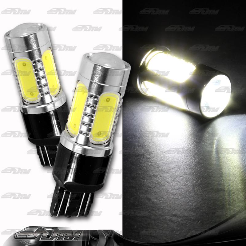 Universal white 12v cree led t20 led projector reverse light bulbs - 1x pair