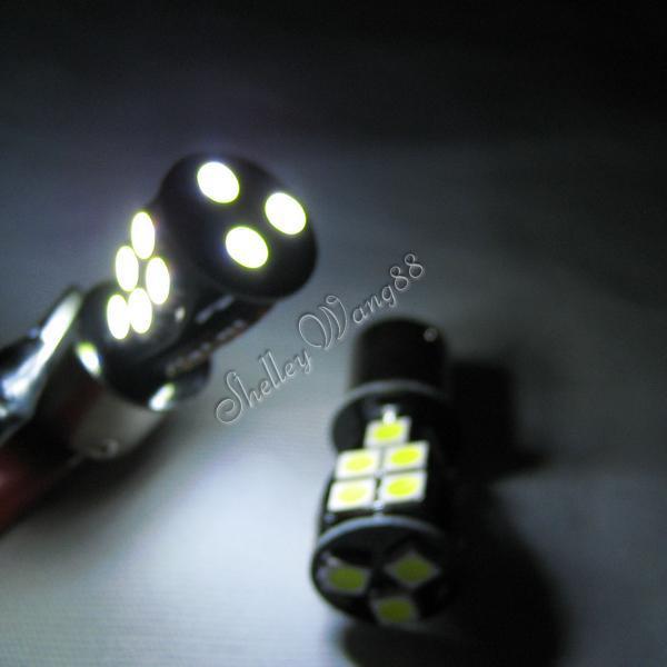 2x 1156 ba15s 18-smd led tail car light bulb canbus error free white