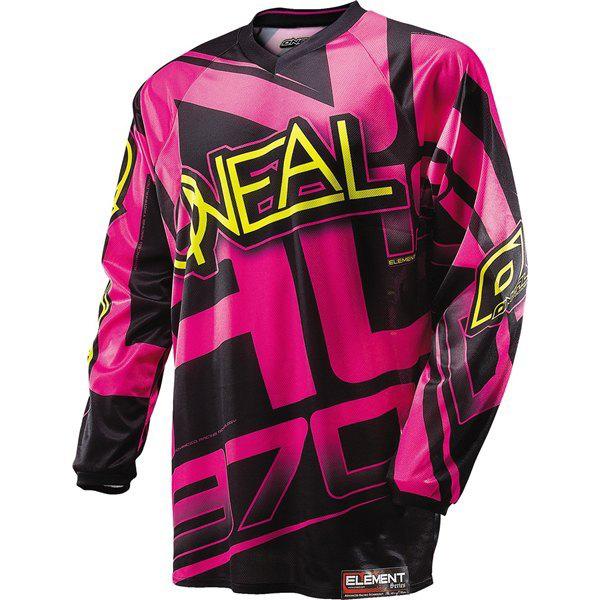 Black/pink xl o'neal racing element girl's jersey 2014 model