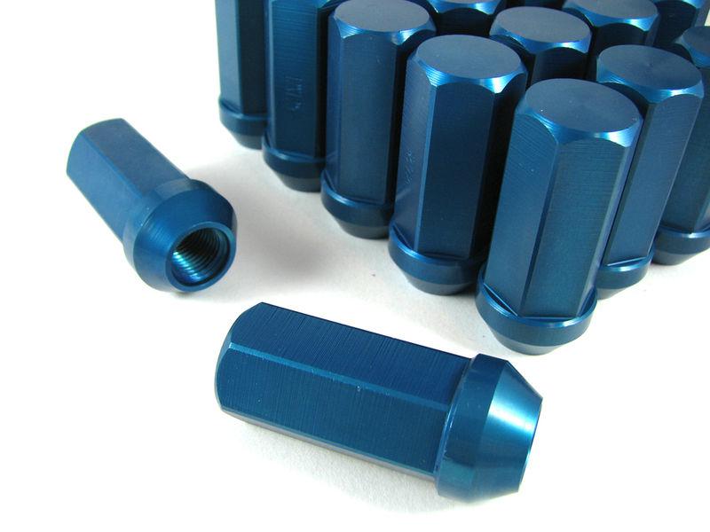 Lug nuts lightweight racing closed-end 12x1.25 blue