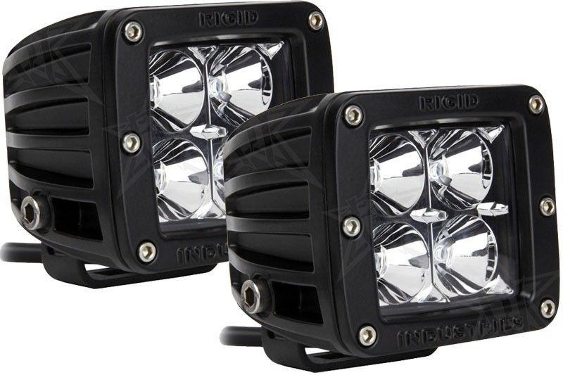 Rigid industries dually pair spot 2 led light offroad atv utv motorcycle 20221