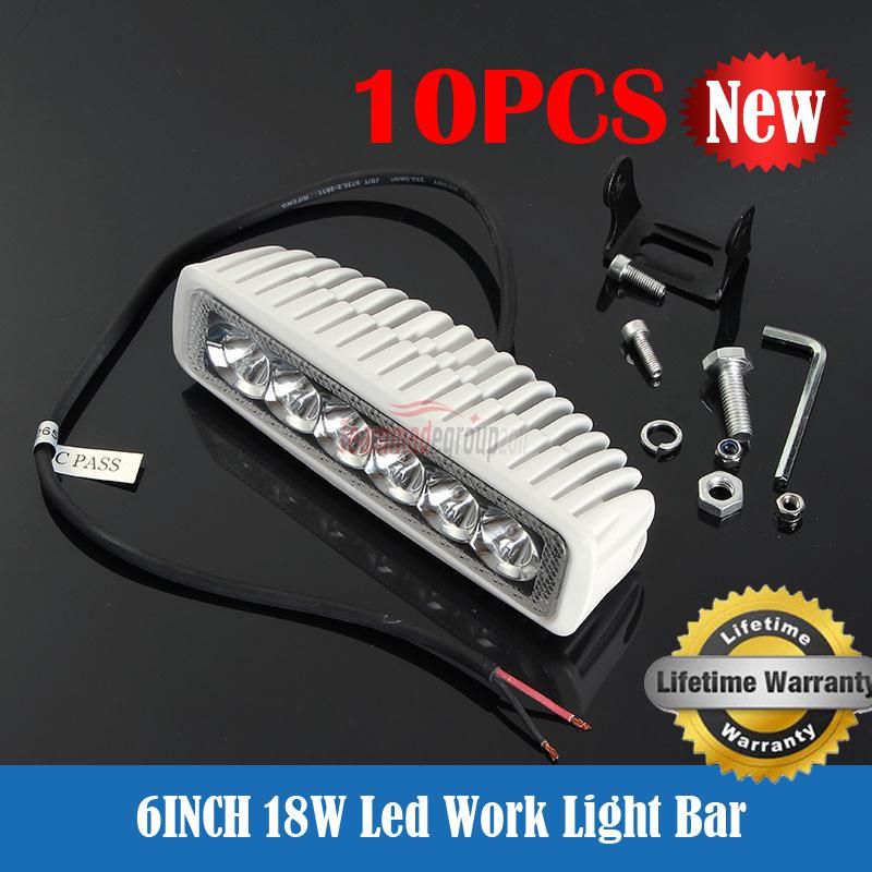 10x 6inch 18w led work light bar spot driving offroad 4wd car save 126w/120w