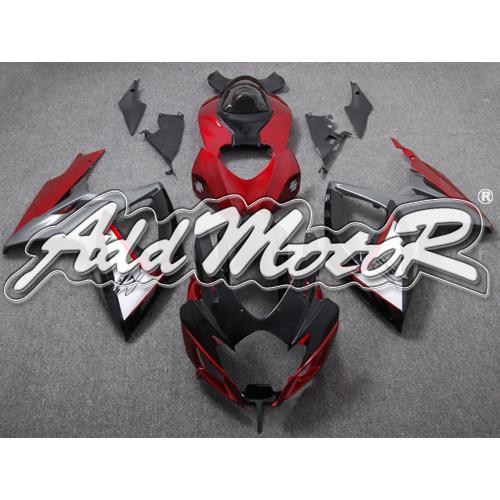  for gsx-r750 gsxr600 06-07 k6 injection molded fairing red silver black 66113k