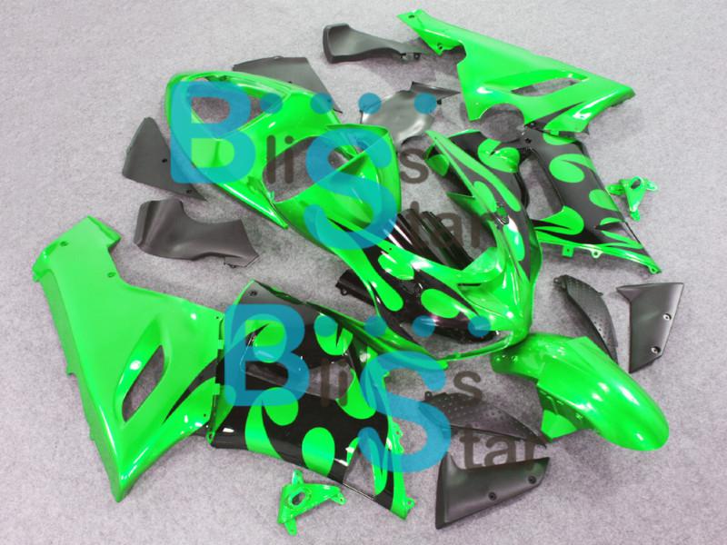 Injection mold fairing kit w8 fit for kawasaki ninja zx6r zx-6r 2005-2006 e14