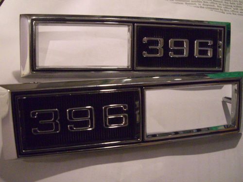 Emblem ss chevelle marker lamp 396 malibu impala nova side light bezel