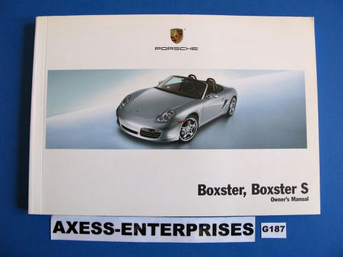 06 2006 porsche 987 boxster / boxster s cabriolet owners driver manual book g187