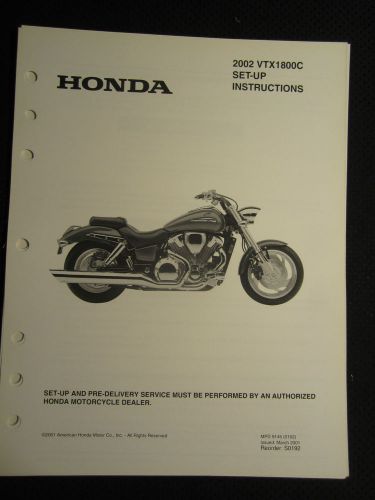 2002 honda vtx1800c motorcycle dealer set up instruction manual wiring vtx 1800c