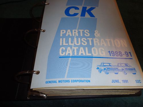 1988-1991 chevrolet &amp; gmc c/k truck  parts catalog / original g,m, parts book