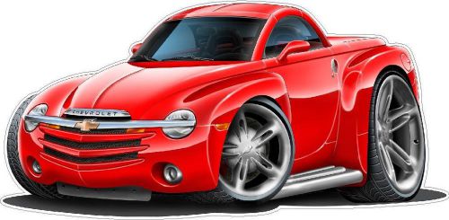 Chevy ssr ss-r ls1 cartoon car wall graphic vinyl decal garage art man cave deco