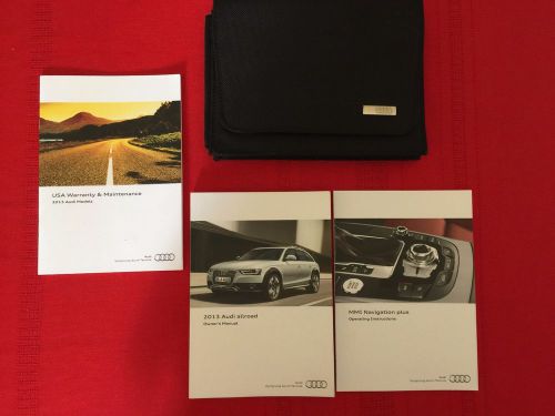 2013 audi allroad factory owners manual set and case