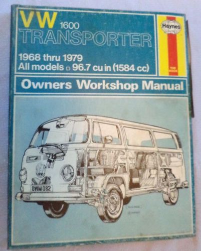 Good condition~haynes 96030 service book  manual vw 1600 transporter 1968-1979