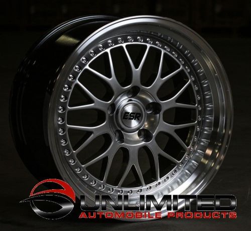 Esr sr01 18x9.5 5x100 et22 hyper silver wheels fit scion tc 05-10​​​​​​​ fr-s