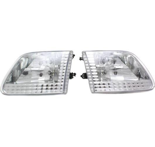 Ipcw set of 2 headlight lamp left & right side new crystal clear cwc-ce15