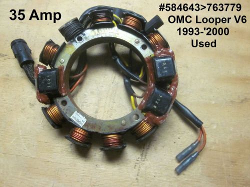 Stator-35 amp omc4 &amp; 6 cyl. looper o&#039;board &#039;93-&#039;00 # 584653&gt;763779 - used
