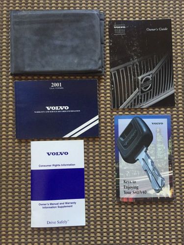 01 2001 volvo owners owner&#039;s manual supplement books set with case oem