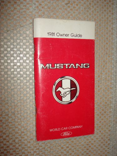 1981 ford mustang owners manual original glovebox book