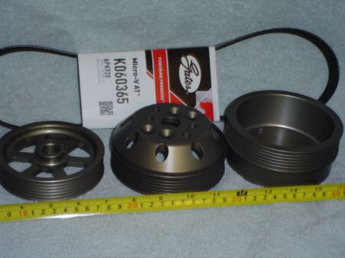 New serpentine 1 to 1 pulleys imca supr wissota ratrod block gm sbc chevy small