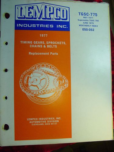 1977 lempco industries catalog timing gears sprockets chains belts,25 pgs +bonus