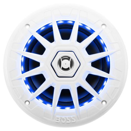 Boss mrgb65 audio coaxial marine speaker w/rgb led