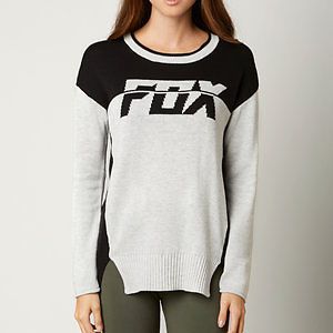 Fox racing identified womens sweater light heather gray