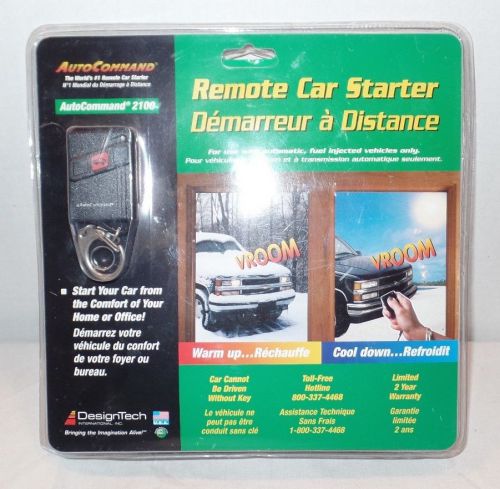 Design tech. auto command 2100 remote car starter model 20921 sealed usa made