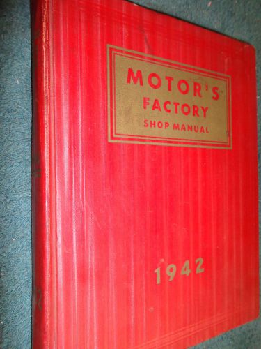 1935-1942 chevy ford olds cadillac mercury dodge &amp; more motors shop manual