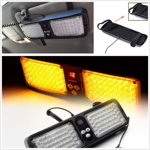 Car off road 86 led sun shield emergency warning hazard flash visor strobe light