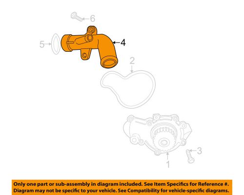 Jeep chrysler oem 02-05 liberty 2.4l-l4 water pump-inlet tube 53010517ac