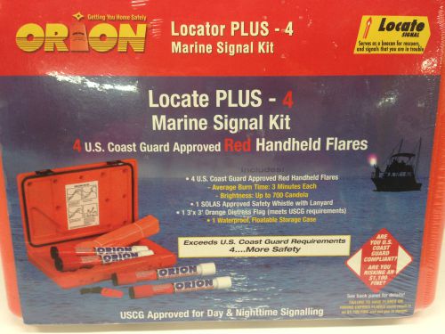 Orion locator plus signal kit 4 red hand held flares uscg approved sealed # 534