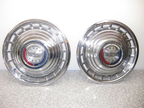 1963 ford galaxie fairlane hubcaps  (2) 14&#034; 1960s hotrods don&#039;t miss