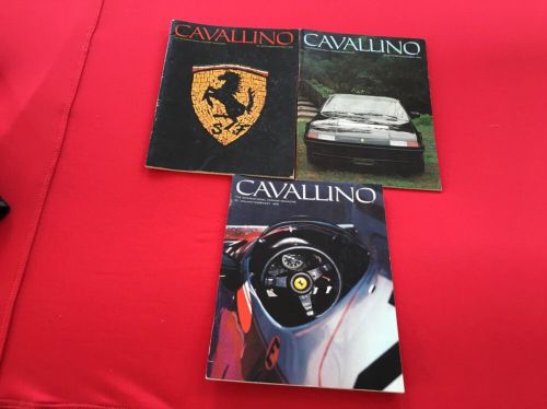 Ferrari cavallino magazine rare no 1,2,3