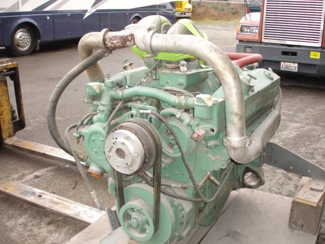  8v-92ta detroit diesel rebuilt coach engine, w/air compressor & hydrulic pump