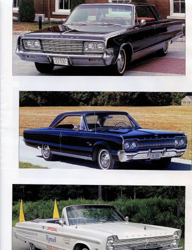 1965 chrysler dodge plymouth 12 pg article fury monaco new yorker 300