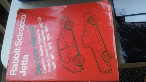 Volkswagen vw jetta golf 1980-1984 factory dealer bentley service repair manual