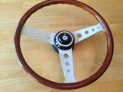 Real wood steering wheel speedy nardi chrysler horn with 490 hub